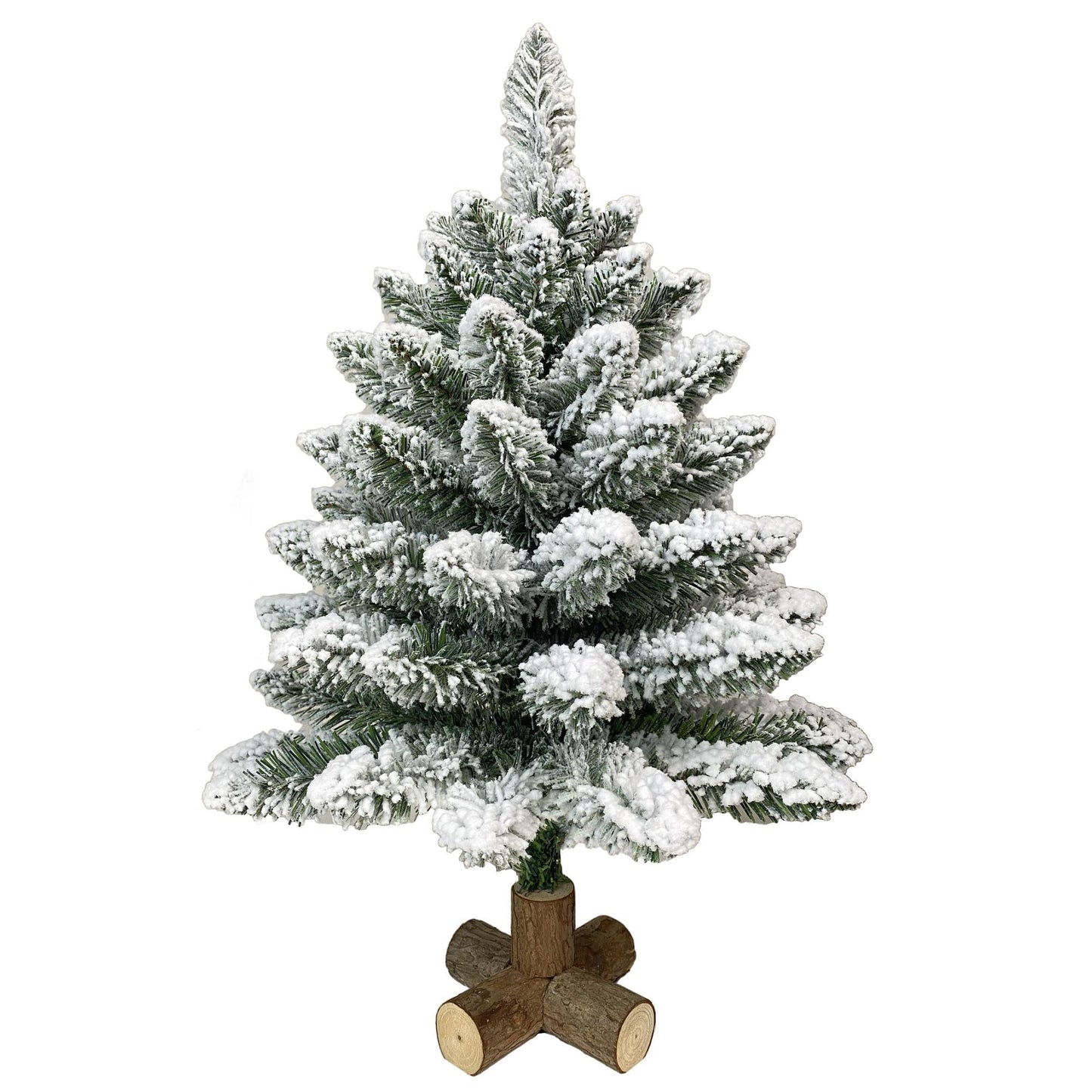 ARBOL NEVADO BASE MADERA