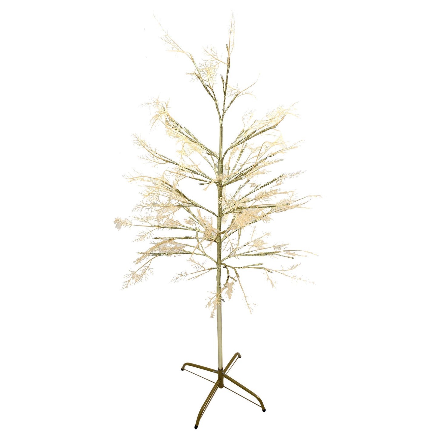 Arbol dorado con luz led. 120 luces