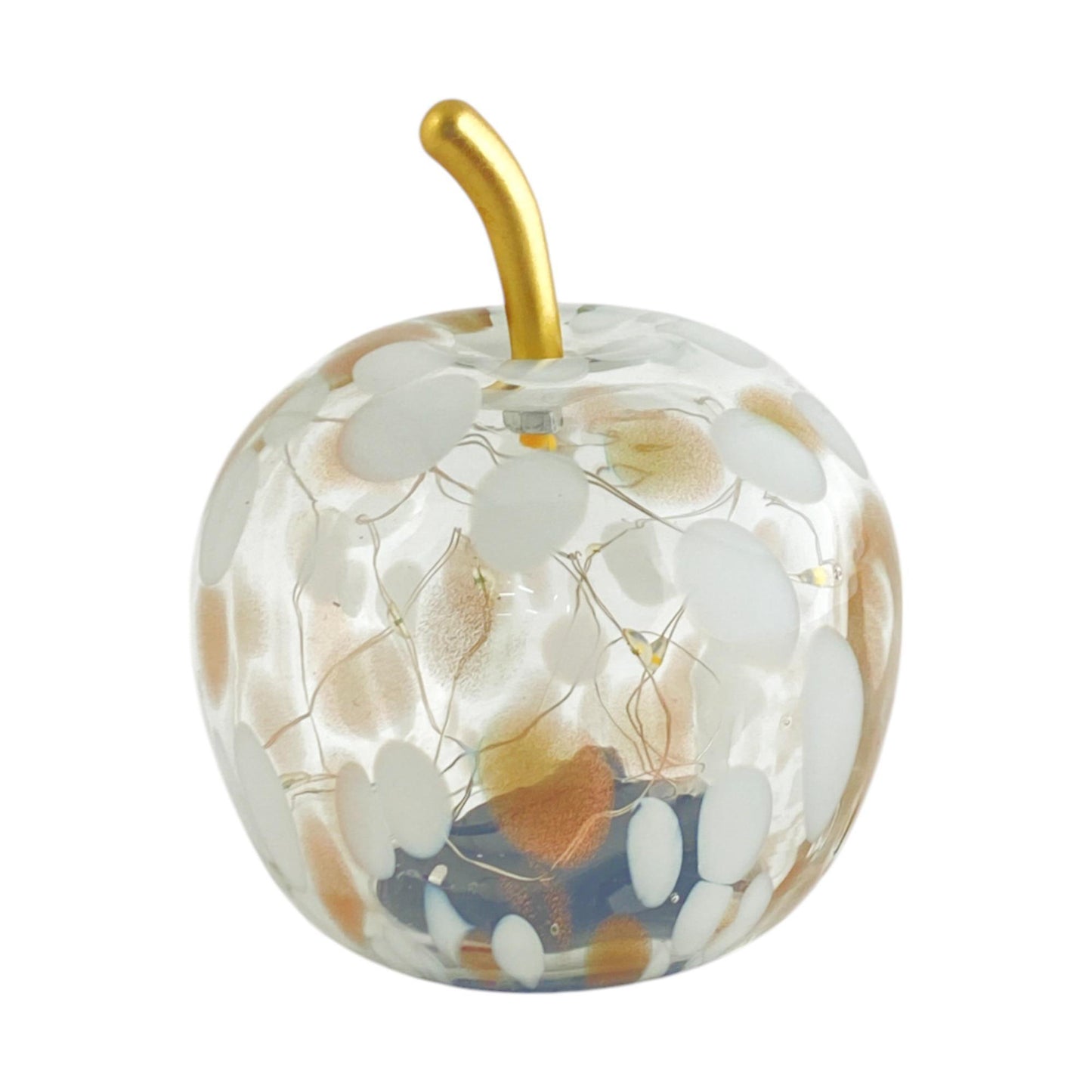 Manzana transparente y dorado