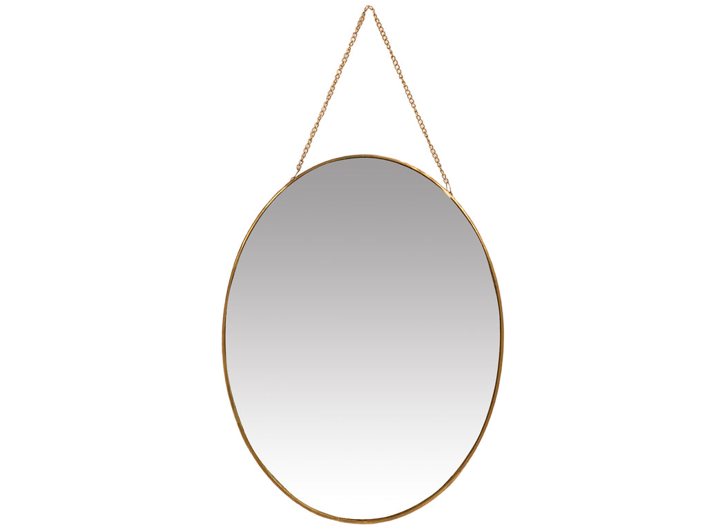 Espejo Ovalado Orilla Bronce