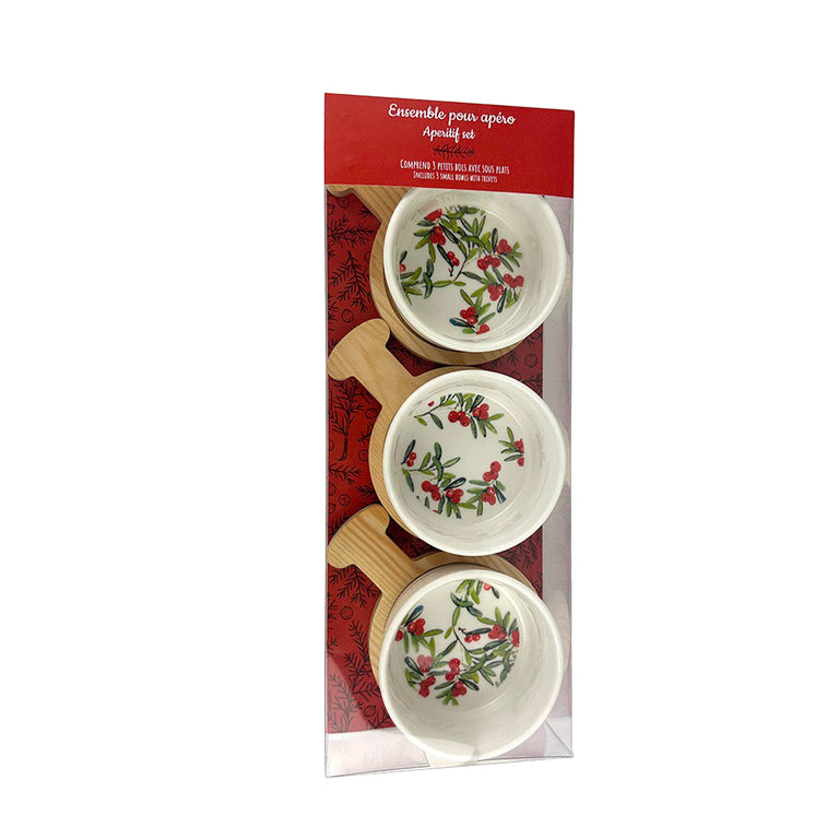 Bowls con base de madera