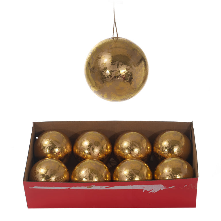 Esfera dorada con gold leaf