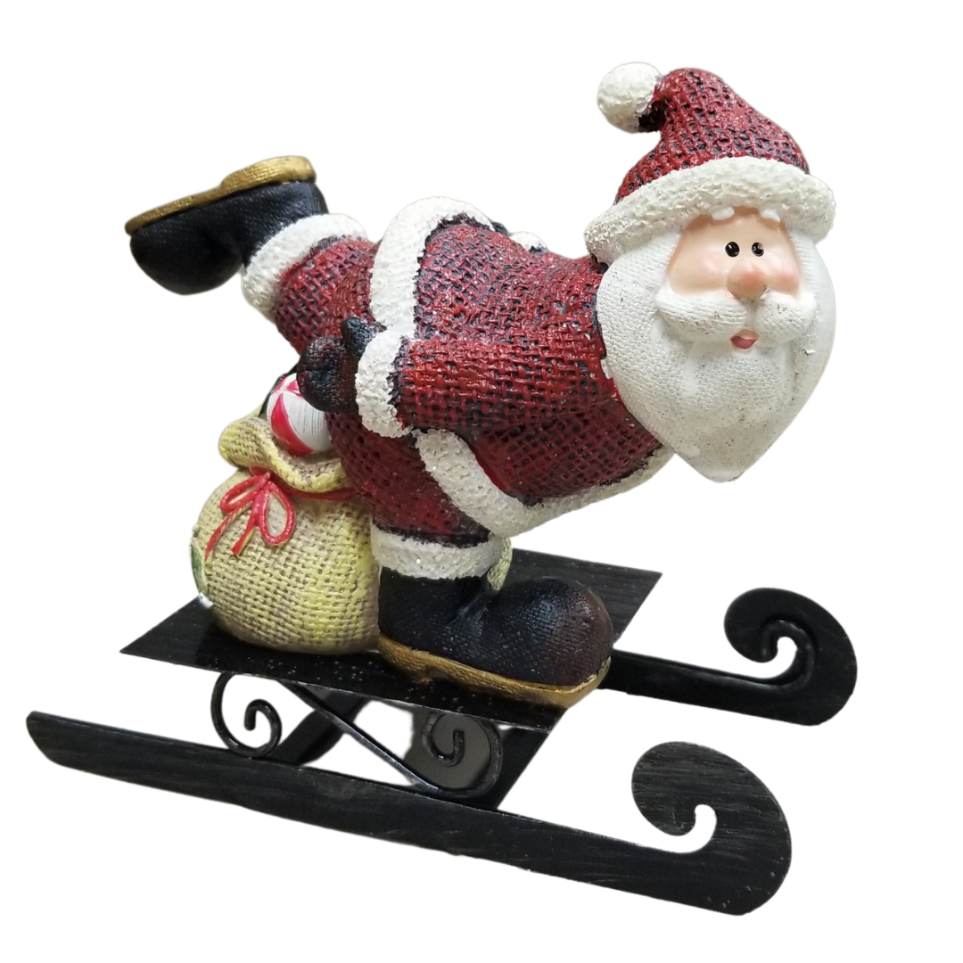 Santa / hombre de nieve en trineo