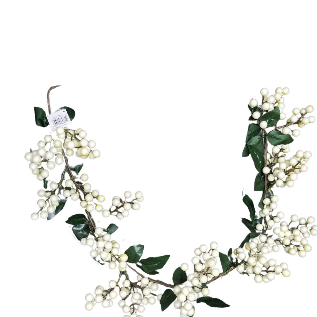 Guirnalda berries en ramo blancas
