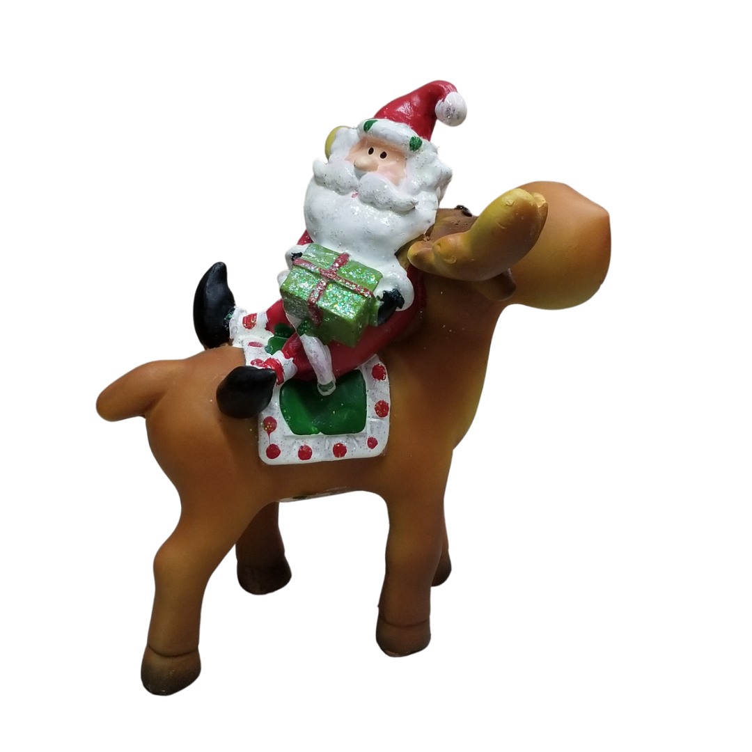 Santa en reno
