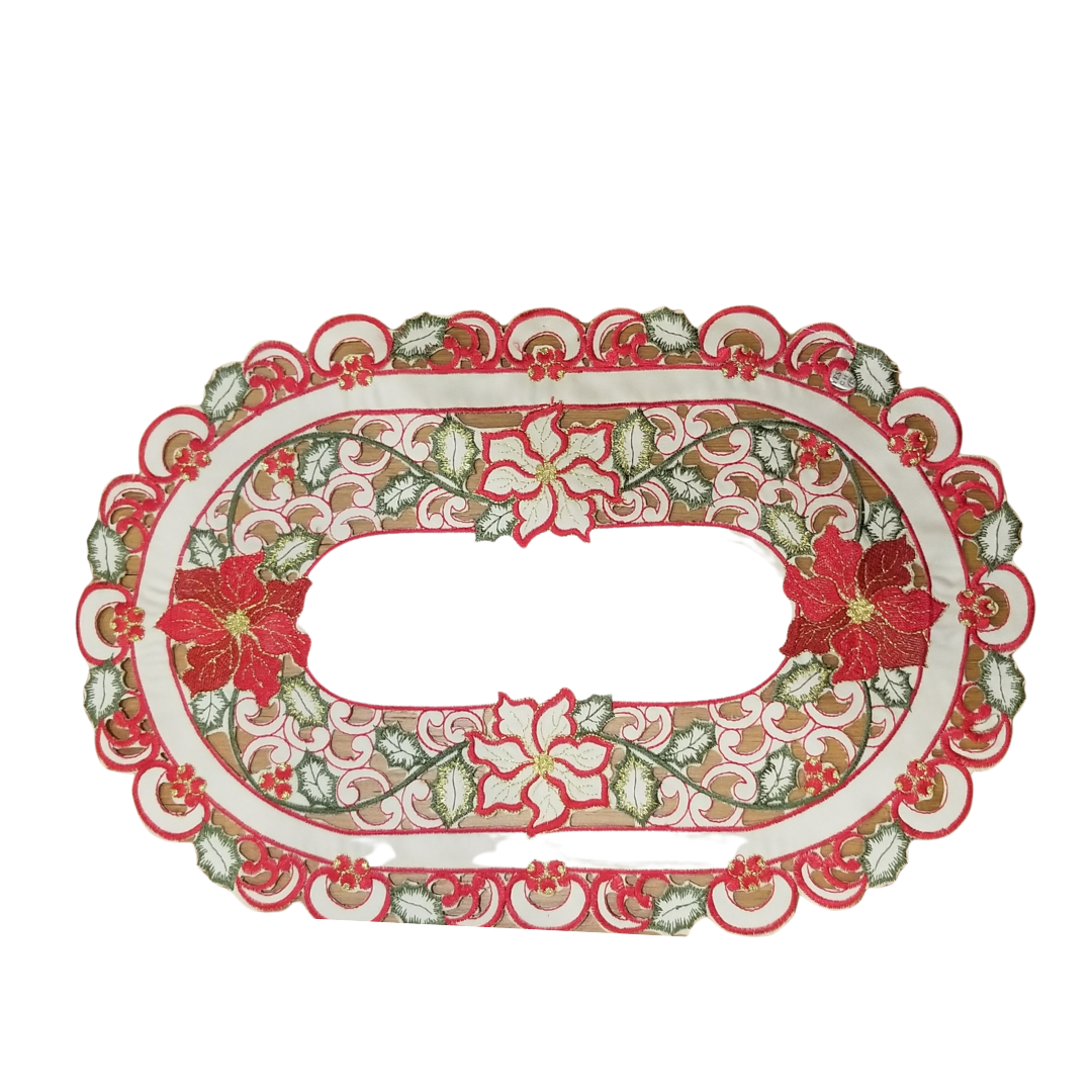 Individual bordado ovalado