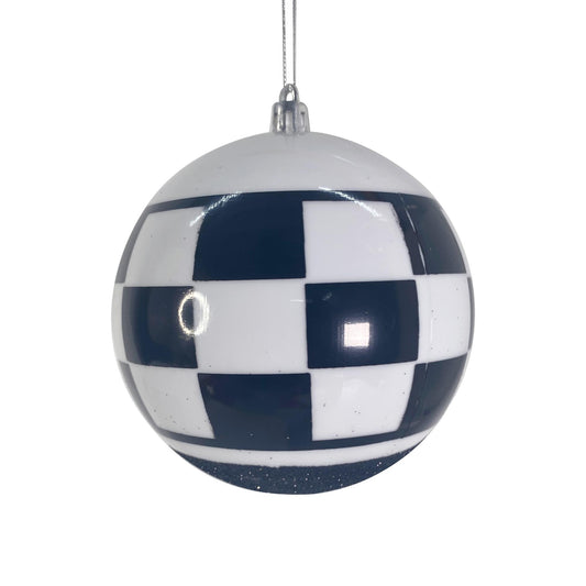 BOLAS BLANCAS CUADROS NEGROS 4 PCS