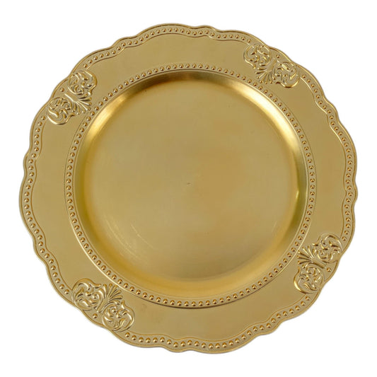 Plato base dorado