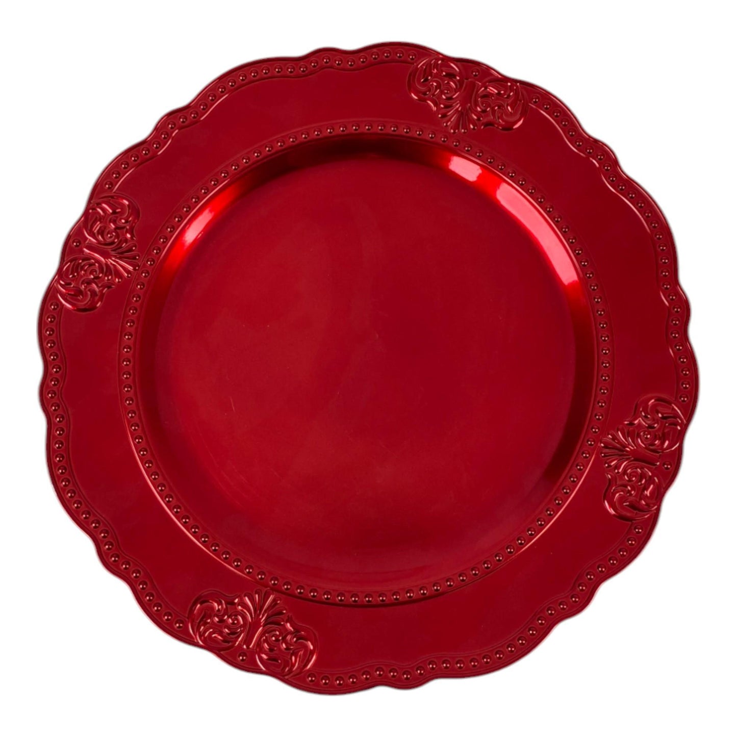 Plato base rojo