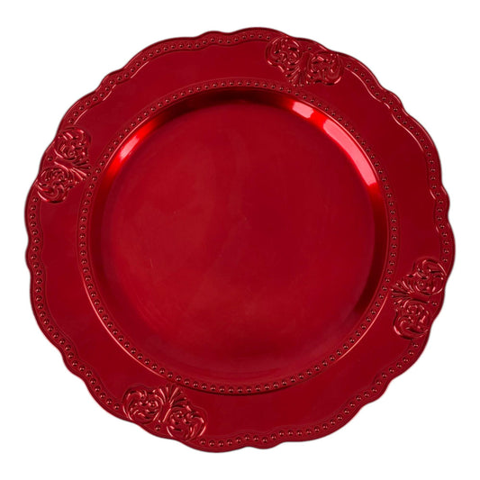Plato base rojo