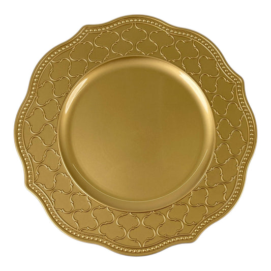 Plato base orilla brocada