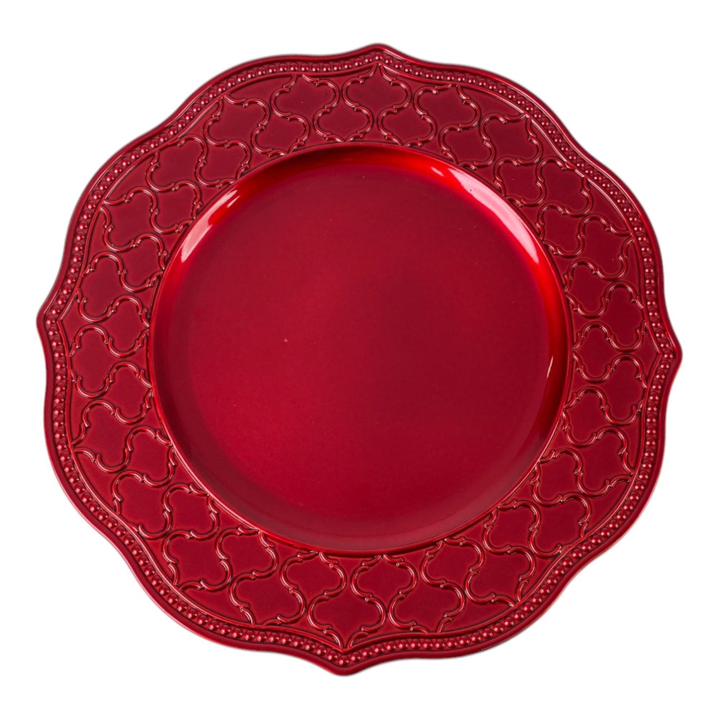 Plato base orilla brocada