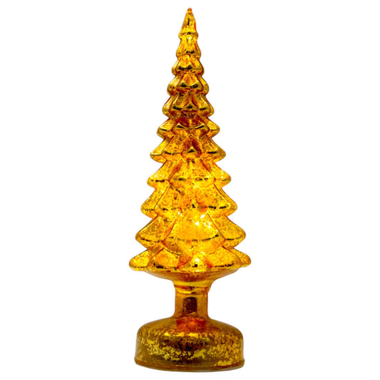 Árbol con luz dorado