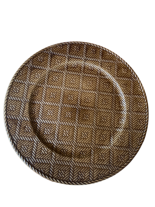 Plato base café con textura