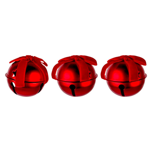 Cascabel rojo cinta velvet (1pc)
