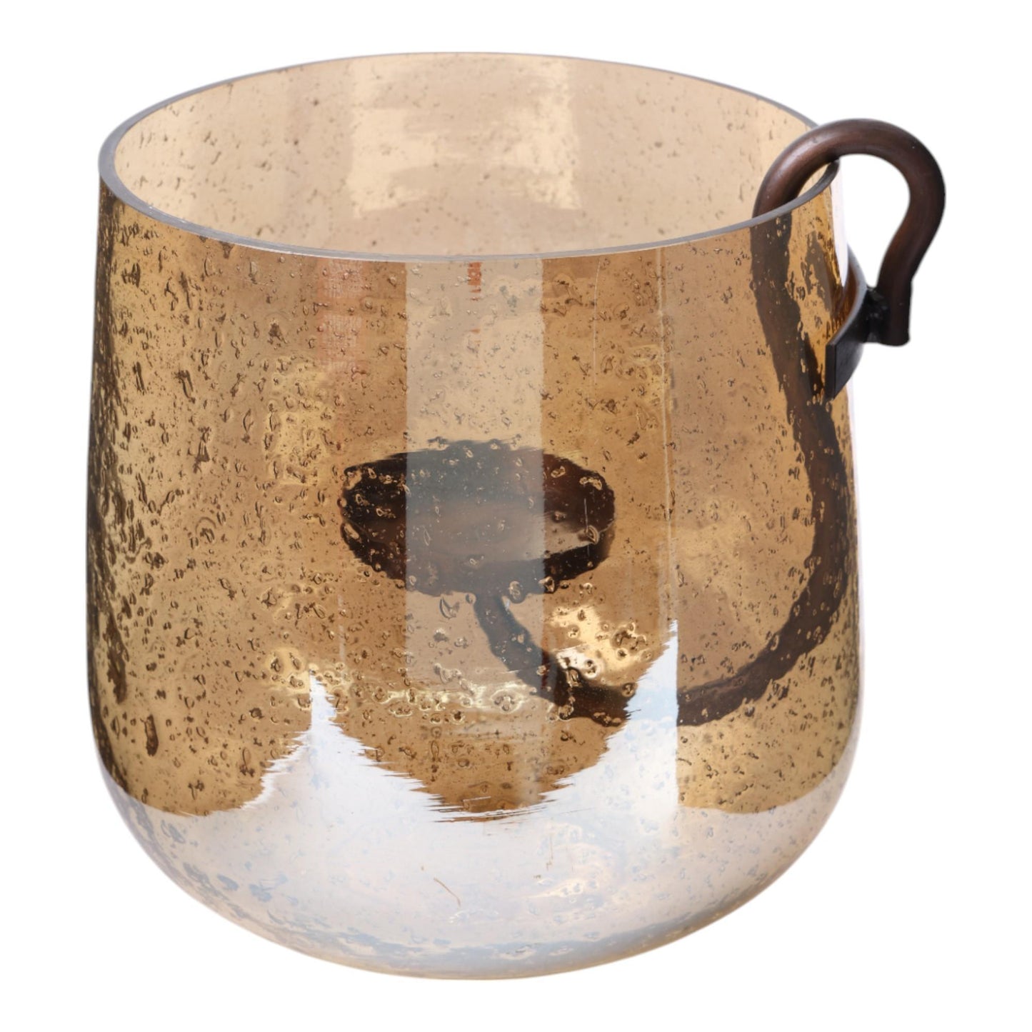 Veladora vidrio ámbar