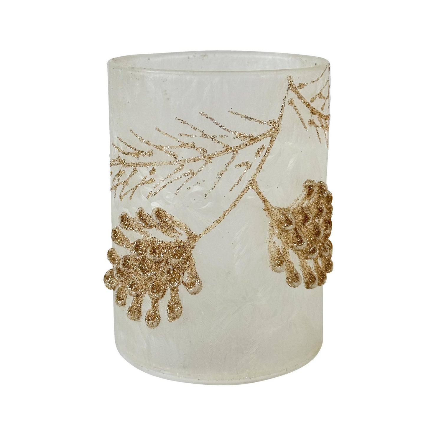 Veladora con luz blanca decorada