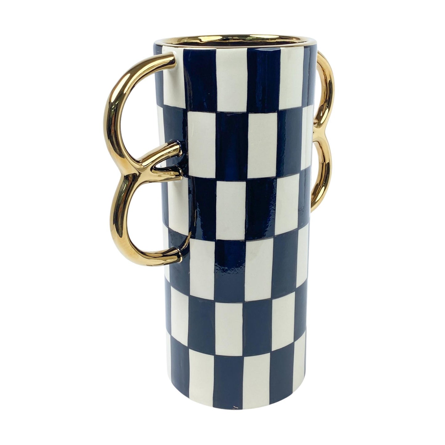 Florero McKenzie blanco y negro