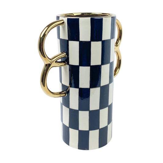 Florero McKenzie blanco y negro