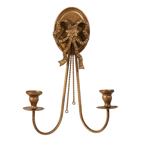 Candelero de pared para dos velas