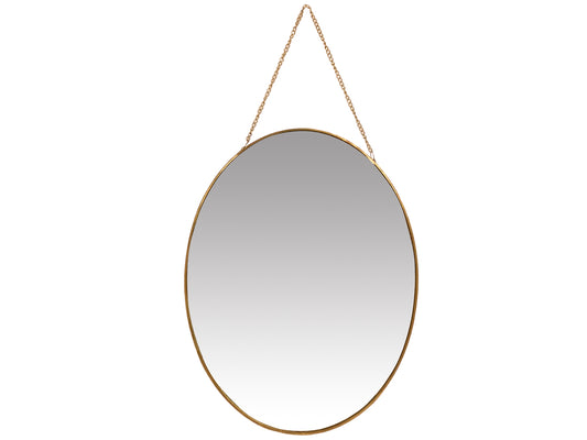 Espejo Ovalado Orilla Bronce