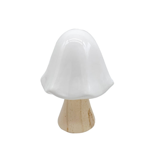 Hongo de madera y cerámica