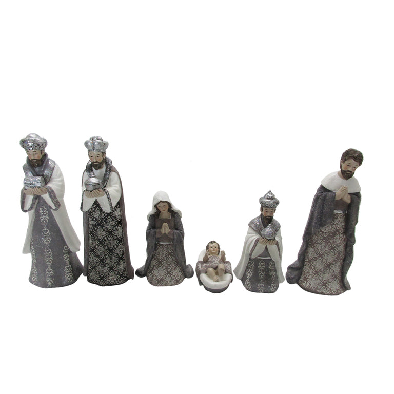 Nacimiento plateado (6 pcs)