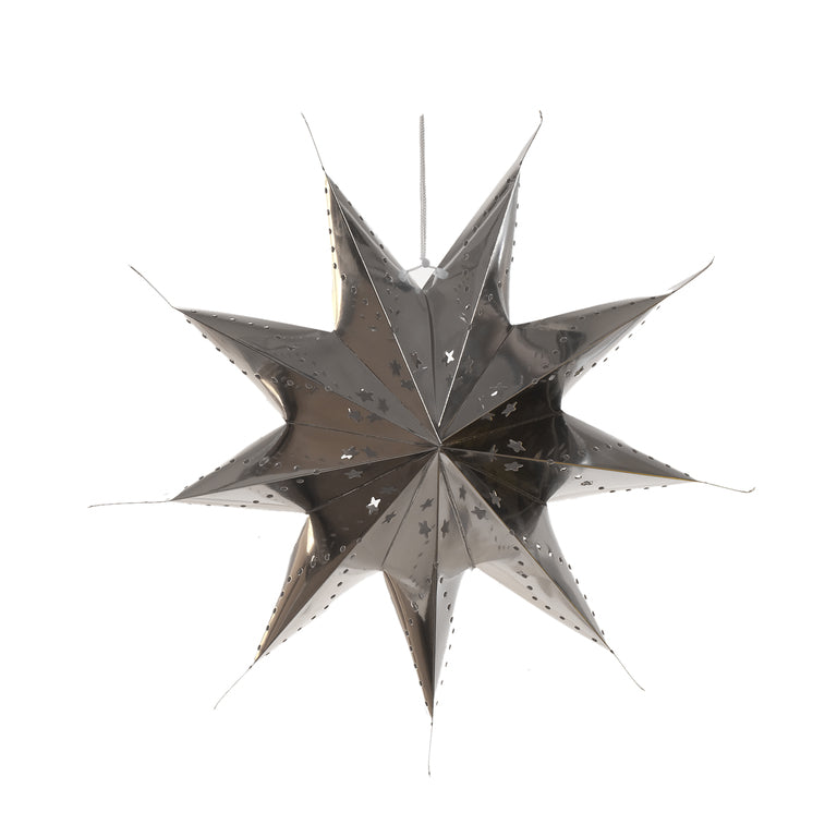 Estrella plegable plateada