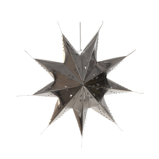 Estrella plegable plateada