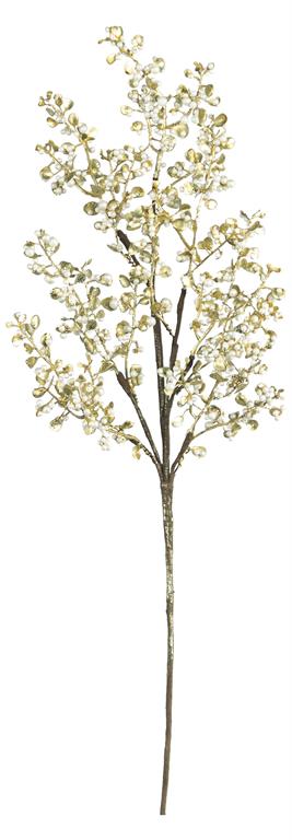 Rama dorada berries blancas