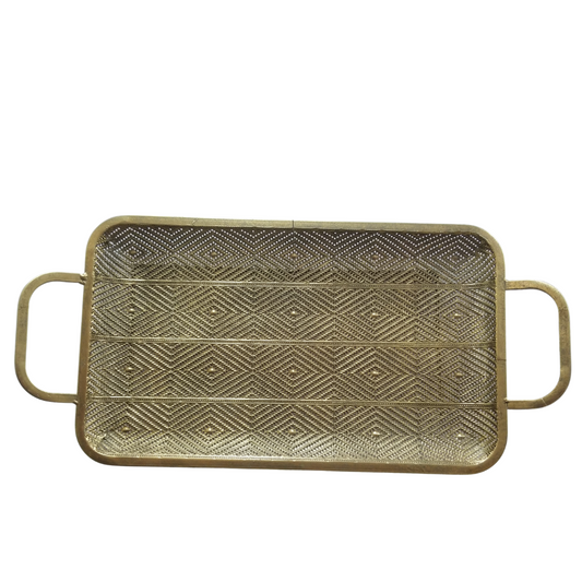 Azafate metalico dorado