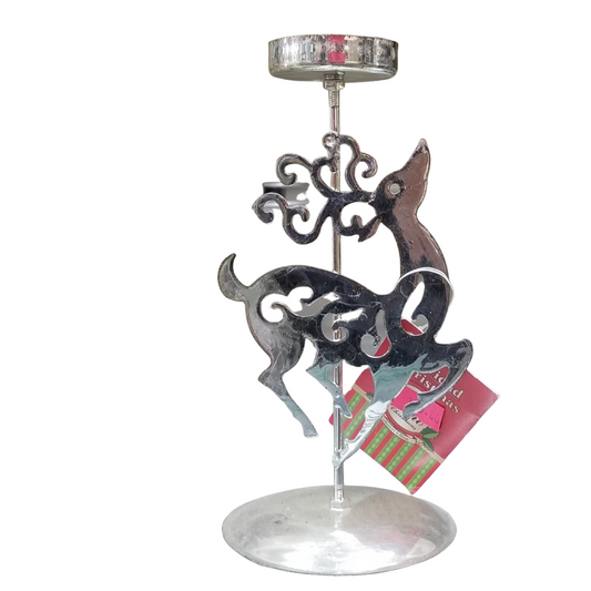 Candelero metálico venado