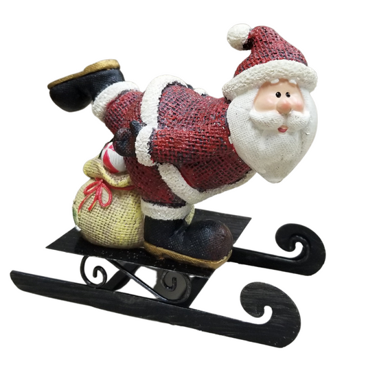 Santa / hombre de nieve en trineo