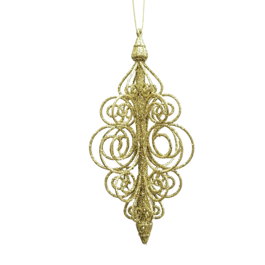 Adorno colgante chandelier dorado
