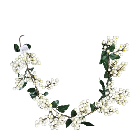 Guirnalda berries en ramo blancas