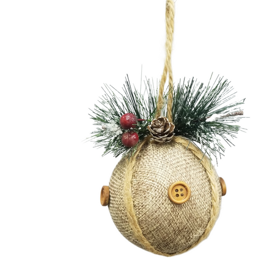Bola decorativa yute set 4 PCS