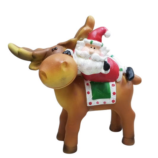 Santa en reno