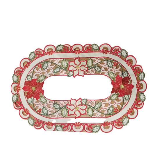 Individual bordado ovalado