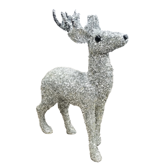 Venado parado color plata