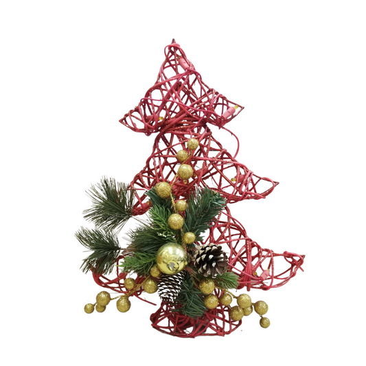 Arbol para mesa con luces y decoración