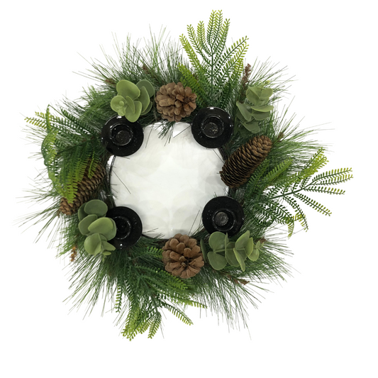 Corona de adviento decorada