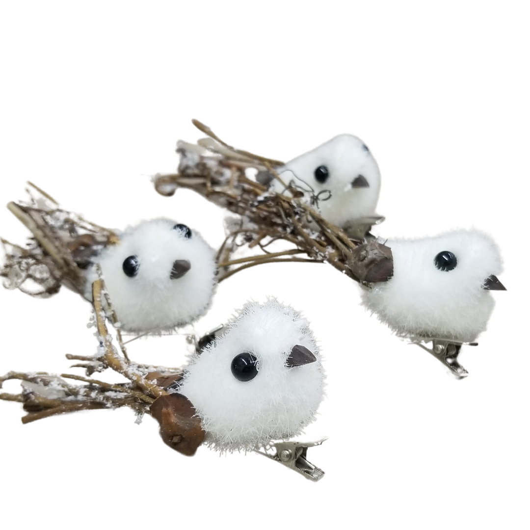 Palomas blancas con clip set 4 pcs
